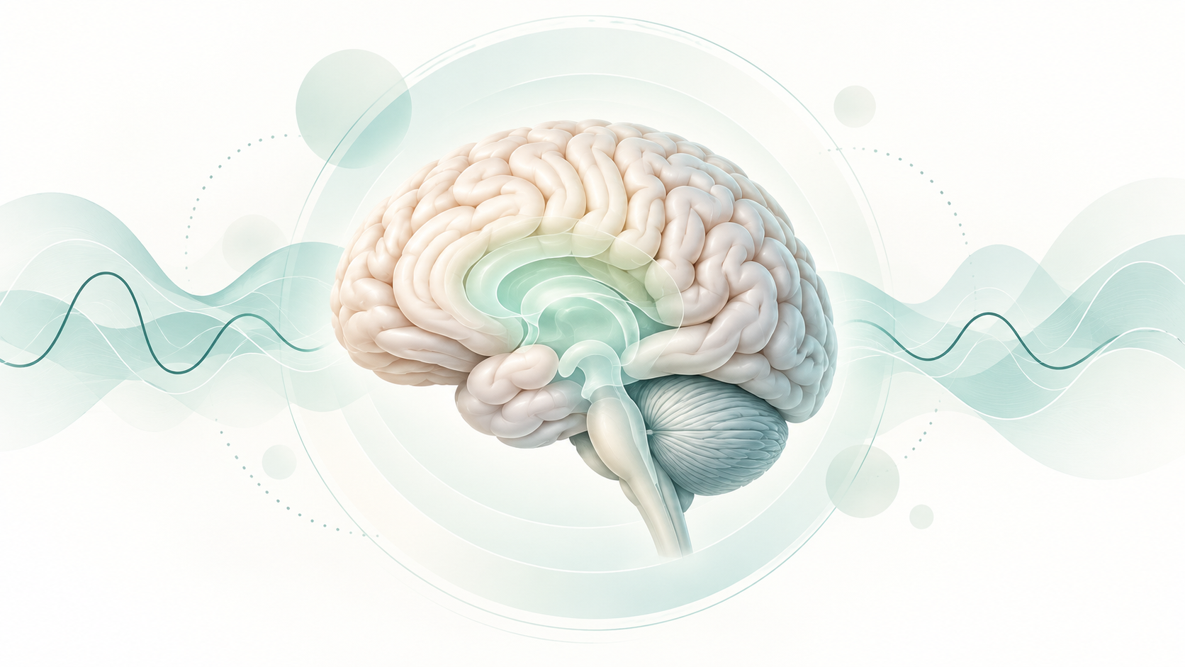 Brain anatomy illustration explaining the tension-relief concept of dental conscious sedation