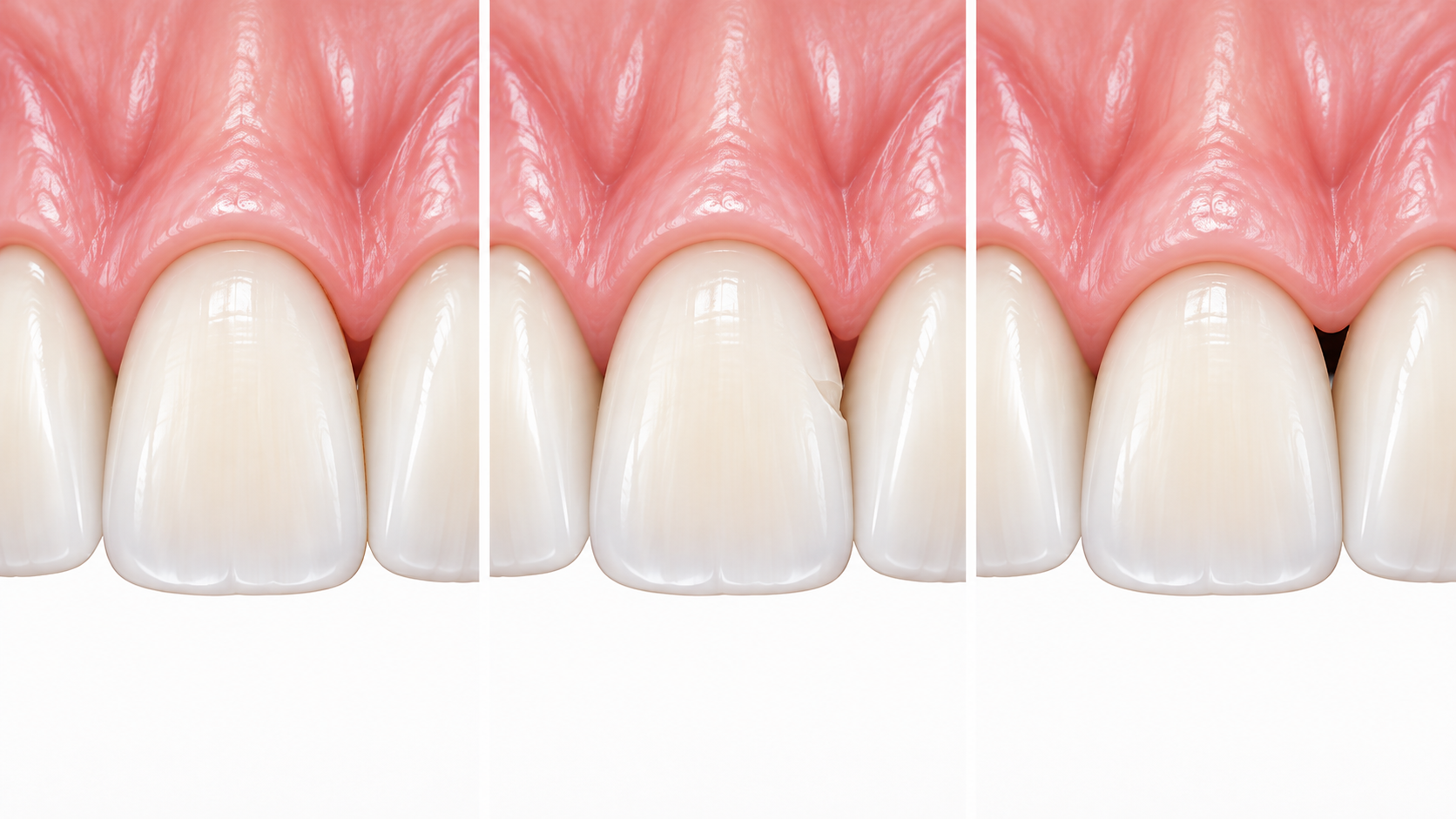 การติดสีบริเวณขอบ การบิ่นแตก และการเปลี่ยนแปลงของเหงือกที่อาจเกิดขึ้นหลังการรักษาด้วยเรซิน Bioclear